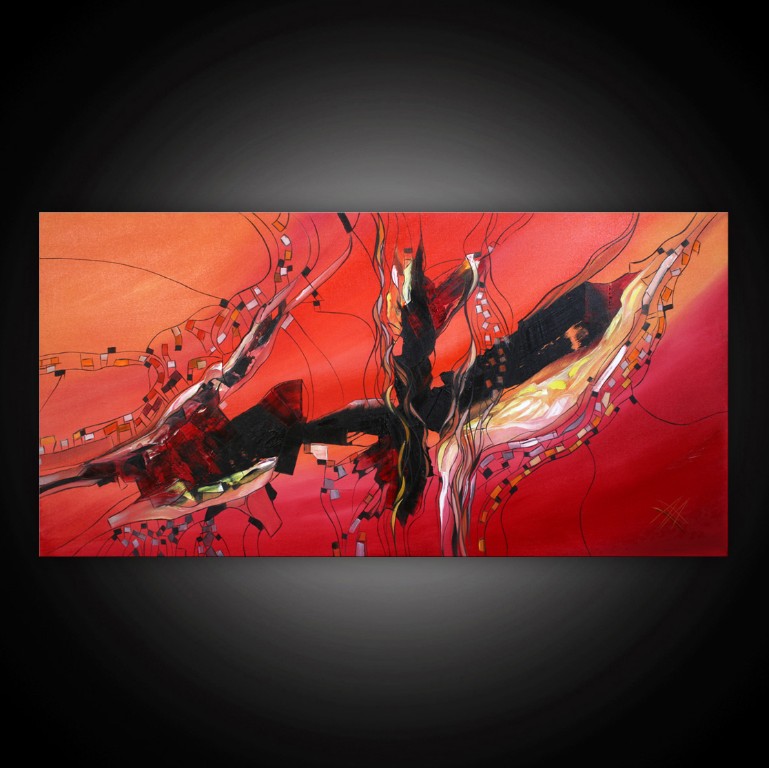 Ölbild mite dem Titel " Red Emotions" von Bozena Ossowski Ölbild mite dem Titel " Red Emotions" von Bozena Ossowski